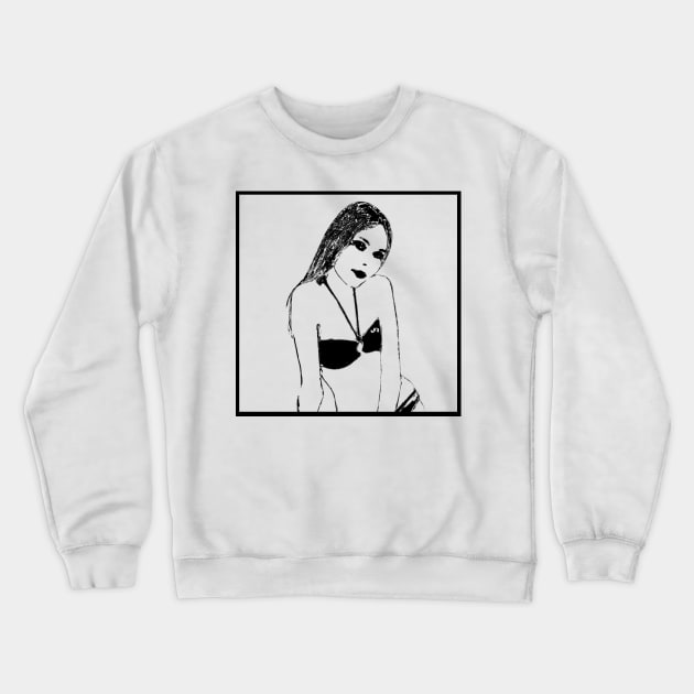 Woman portrait  76 Flavia Titiana Crewneck Sweatshirt by JD by BN18 